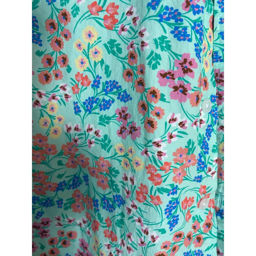 Reimagined by J. Crew Flex Washed Slim Fit Floral Shirt Medium Spring Summer - Picture 2 of 6
